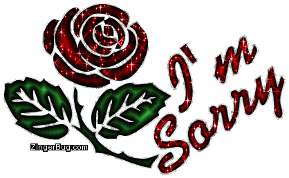 Click to get the codes for this image. Im Sorry Red Glitter Rose, Im Sorry, Popular Favorites Glitter Graphic, Comment, Meme, GIF or Greeting