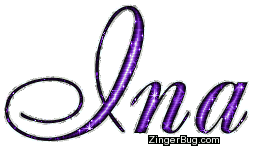 Click to get the codes for this image. Ina Purple Glitter Name, Girl Names Free Image Glitter Graphic for Facebook, Twitter or any blog.