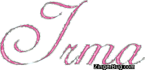 Click to get the codes for this image. Irma Pink Glitter Name, Girl Names Free Image Glitter Graphic for Facebook, Twitter or any blog.