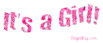 Click to get the codes for this image. Its A Girl Wiggle Glitter Text, Baby Comments  Birth Announcements, Popular Favorites Glitter Graphic, Comment, Meme, GIF or Greeting