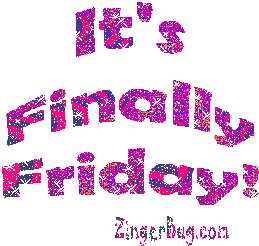 Click to get the codes for this image. Its Finally Friday Pink Glitter, Happy Friday Free Image, Glitter Graphic, Greeting or Meme for Facebook, Twitter or any forum or blog.