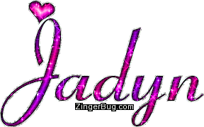 Click to get the codes for this image. Jadyn Pink And Purple Glitter Name With Hearts, Girl Names Free Image Glitter Graphic for Facebook, Twitter or any blog.