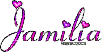 Click to get the codes for this image. Jamilia Pink And Purple Glitter Name, Girl Names Free Image Glitter Graphic for Facebook, Twitter or any blog.