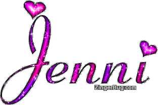 Click to get the codes for this image. Jenni Pink And Purple Glitter Name, Girl Names Free Image Glitter Graphic for Facebook, Twitter or any blog.