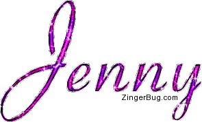 Click to get the codes for this image. Jenny Pink Glitter Name Text, Girl Names Free Image Glitter Graphic for Facebook, Twitter or any blog.