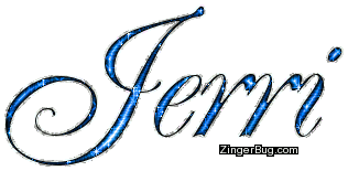 Click to get the codes for this image. Jerri Blue Glitter Name, Girl Names Free Image Glitter Graphic for Facebook, Twitter or any blog.