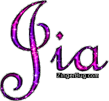 Click to get the codes for this image. Jia Pink Purple Glitter Name, Girl Names Free Image Glitter Graphic for Facebook, Twitter or any blog.