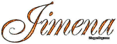 Click to get the codes for this image. Jimena Orange Glitter Name, Girl Names Free Image Glitter Graphic for Facebook, Twitter or any blog.