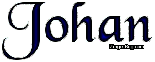Johan Blue Glitter Name Glitter Graphic, Greeting, Comment, Meme or GIF