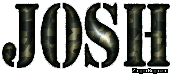 Click to get the codes for this image. Josh Army Camouflage Glitter Name, Guy Names Free Image Glitter Graphic for Facebook, Twitter or any blog.