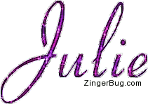 Click to get the codes for this image. Julie Pink Glitter Name Text, Girl Names Free Image Glitter Graphic for Facebook, Twitter or any blog.