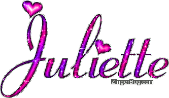 Click to get the codes for this image. Juliette Pink And Purple Glitter Name, Girl Names Free Image Glitter Graphic for Facebook, Twitter or any blog.