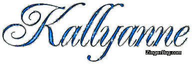 Click to get the codes for this image. Kallyanne Blue Glitter Name, Girl Names Free Image Glitter Graphic for Facebook, Twitter or any blog.