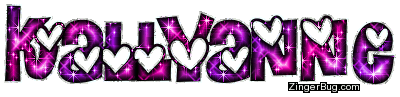 Click to get the codes for this image. Kallyanne Pink Purple Glitter Name With Hearts, Girl Names Free Image Glitter Graphic for Facebook, Twitter or any blog.
