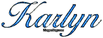 Click to get the codes for this image. Karlyn Blue Glitter Name, Girl Names Free Image Glitter Graphic for Facebook, Twitter or any blog.