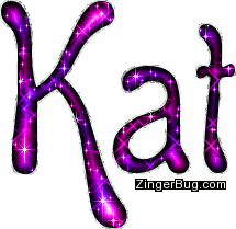 Click to get the codes for this image. Kat Pink Purple Glitter Name, Girl Names Free Image Glitter Graphic for Facebook, Twitter or any blog.