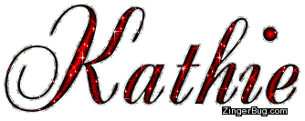 Click to get the codes for this image. Kathie Red Glitter Name, Girl Names Free Image Glitter Graphic for Facebook, Twitter or any blog.