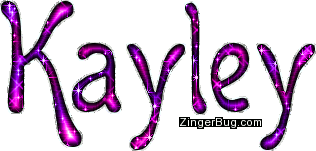 Click to get the codes for this image. Kayley Pink Purple Glitter Name, Girl Names Free Image Glitter Graphic for Facebook, Twitter or any blog.