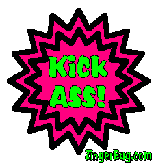 Click to get the codes for this image. Kick Ass Blinking Starbutst, Kick Ass Free Image, Glitter Graphic, Greeting or Meme for Facebook, Twitter or any forum or blog.