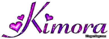Click to get the codes for this image. Kimora Pink Purple Glitter Name With Hearts, Girl Names Free Image Glitter Graphic for Facebook, Twitter or any blog.