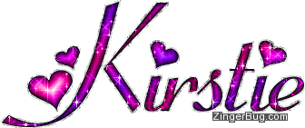 Click to get the codes for this image. Kirstie Pink And Purple Glitter Name, Girl Names Free Image Glitter Graphic for Facebook, Twitter or any blog.