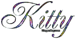 Click to get the codes for this image. Kitty Multi Colored Glitter Name, Girl Names Free Image Glitter Graphic for Facebook, Twitter or any blog.