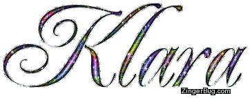 Click to get the codes for this image. Klara Multi Colored Glitter Name, Girl Names Free Image Glitter Graphic for Facebook, Twitter or any blog.