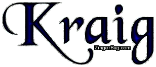 Click to get the codes for this image. Kraig Blue Glitter Name, Guy Names Free Image Glitter Graphic for Facebook, Twitter or any blog.