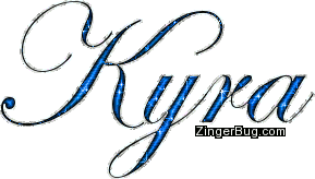 Click to get the codes for this image. Kyra Blue Glitter Name, Girl Names Free Image Glitter Graphic for Facebook, Twitter or any blog.