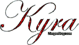 Click to get the codes for this image. Kyra Red Glitter Name, Girl Names Free Image Glitter Graphic for Facebook, Twitter or any blog.