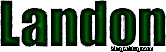 Landon Green Glitter Name Glitter Graphic, Greeting, Comment, Meme or GIF