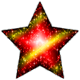 Click to get the codes for this image. Large Red And Yellow Glitter Star With Silver Outline, Stars Free Image, Glitter Graphic, Greeting or Meme.