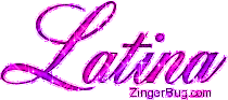 Click to get the codes for this image. Latina Pink Script Glitter, Spanish Free Image, Glitter Graphic, Greeting or Meme for Facebook, Twitter or any blog.