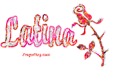 Click to get the codes for this image. Latina Rose Glitter Text, Spanish, Flowers Free Image, Glitter Graphic, Greeting or Meme for Facebook, Twitter or any blog.