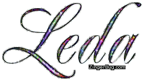 Click to get the codes for this image. Leda Multi Colored Glitter Name, Girl Names Free Image Glitter Graphic for Facebook, Twitter or any blog.