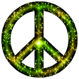 Click to get the codes for this image. Lemon Lime Glitter Peace Sign With Silver Border, Peace Signs Free Image, Glitter Graphic, Greeting or Meme.