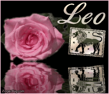 Click to get the codes for this image. This beautiful astrology graphic features a pink rose with animated 3D silver letters reading: Leo. There is also an animated 3D silver Leo zodiac symbol. The entire comment is reflected in an animated pool.