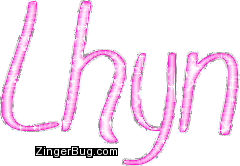 Click to get the codes for this image. Lhyn Light Pink Glitter Name, Girl Names Free Image Glitter Graphic for Facebook, Twitter or any blog.