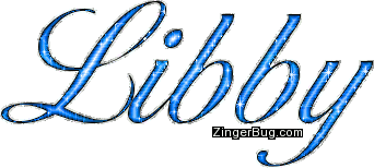 Click to get the codes for this image. Libby Blue Glitter Name, Girl Names Free Image Glitter Graphic for Facebook, Twitter or any blog.