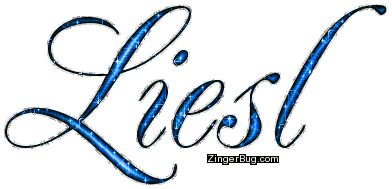 Click to get the codes for this image. Liesl Blue Glitter Name, Girl Names Free Image Glitter Graphic for Facebook, Twitter or any blog.