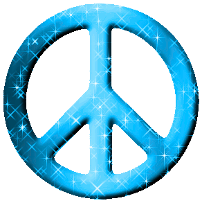 Click to get the codes for this image. Light Blue Glittered Peace Sign, Peace Signs Free Image, Glitter Graphic, Greeting or Meme.