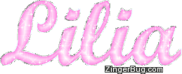 Click to get the codes for this image. Lilia Pink Glitter Name, Girl Names Free Image Glitter Graphic for Facebook, Twitter or any blog.