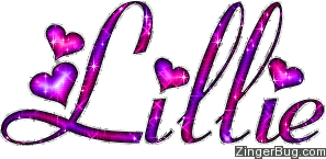 Click to get the codes for this image. Lillie Pink And Purple Glitter Name, Girl Names Free Image Glitter Graphic for Facebook, Twitter or any blog.
