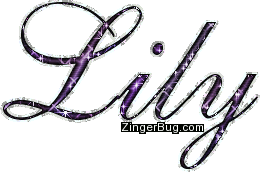 Click to get the codes for this image. Lily Purple Glitter Name, Girl Names Free Image Glitter Graphic for Facebook, Twitter or any blog.