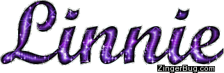 Click to get the codes for this image. Linnie Purple Glitter Name, Girl Names Free Image Glitter Graphic for Facebook, Twitter or any blog.