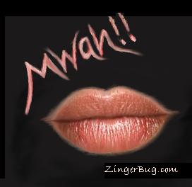 Click to get the codes for this image. Lips Mwah, Hugs and Kisses Free Image, Glitter Graphic, Greeting or Meme for Facebook, Twitter or any blog.