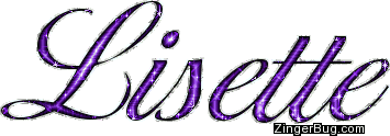Click to get the codes for this image. Lisette Purple Glitter Name, Girl Names Free Image Glitter Graphic for Facebook, Twitter or any blog.