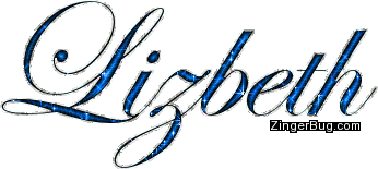 Click to get the codes for this image. Lizbeth Blue Glitter Name, Girl Names Free Image Glitter Graphic for Facebook, Twitter or any blog.