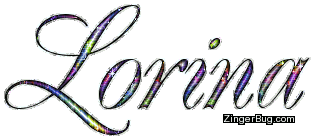 Click to get the codes for this image. Lorina Multi Colored Glitter Name, Girl Names Free Image Glitter Graphic for Facebook, Twitter or any blog.