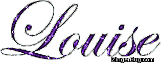 Click to get the codes for this image. Louise Purple Glitter Name, Girl Names Free Image Glitter Graphic for Facebook, Twitter or any blog.